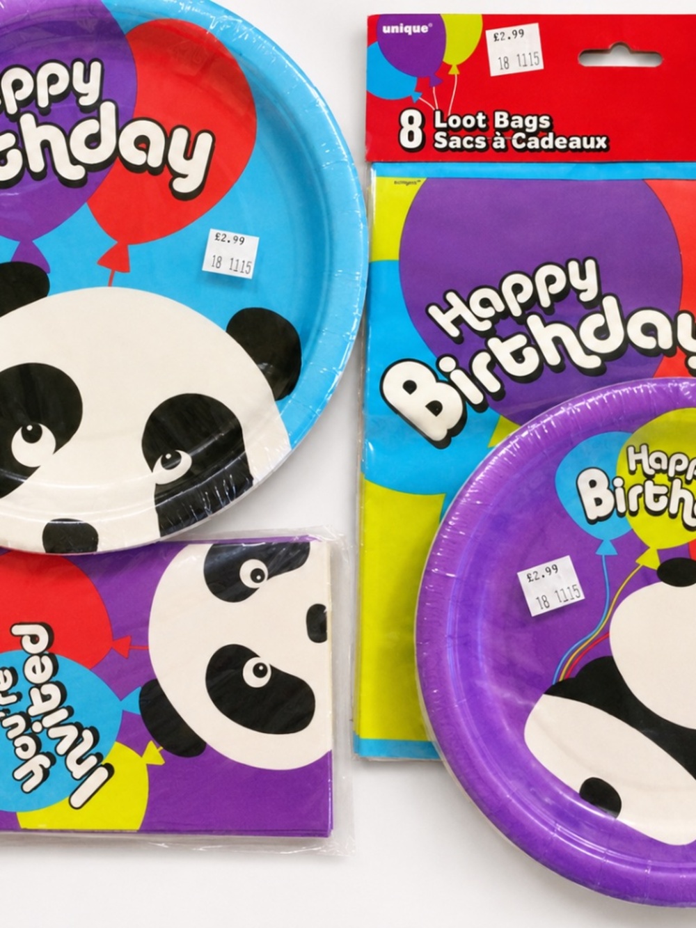 Panda Birthday Party Supplies Set for 8 - Picture 2 of 7